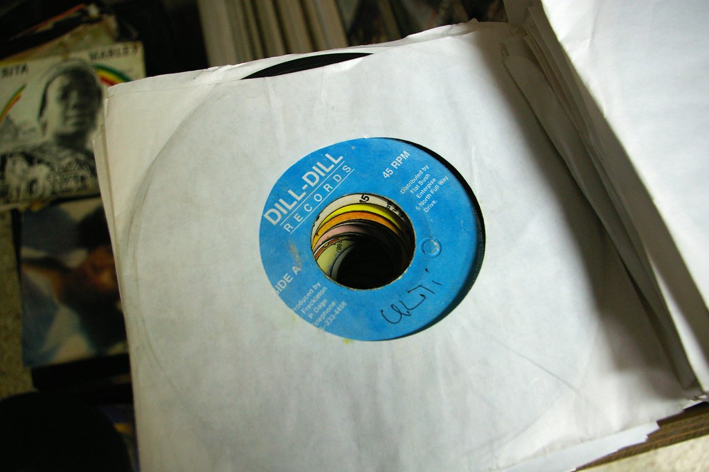 A image of a record. This leads to the page that speaks about the records and audio mail.